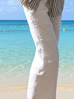 Talbots White Cropped Trousers